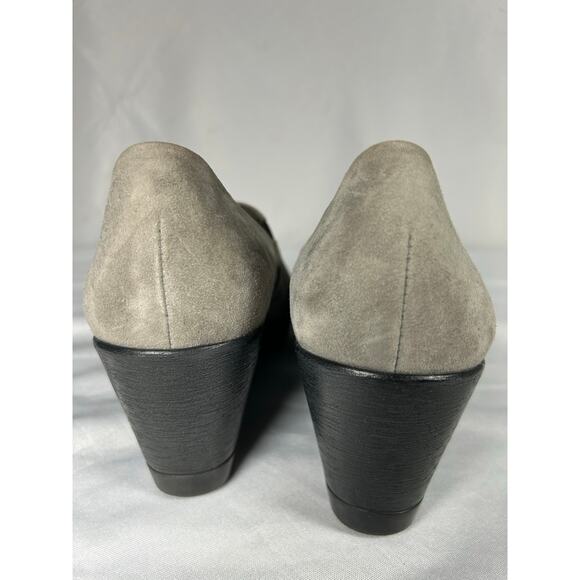 Dansko Rosaline Wedge Gray Leather Clog/Shoe size 37career business casual - Picture 3 of 9
